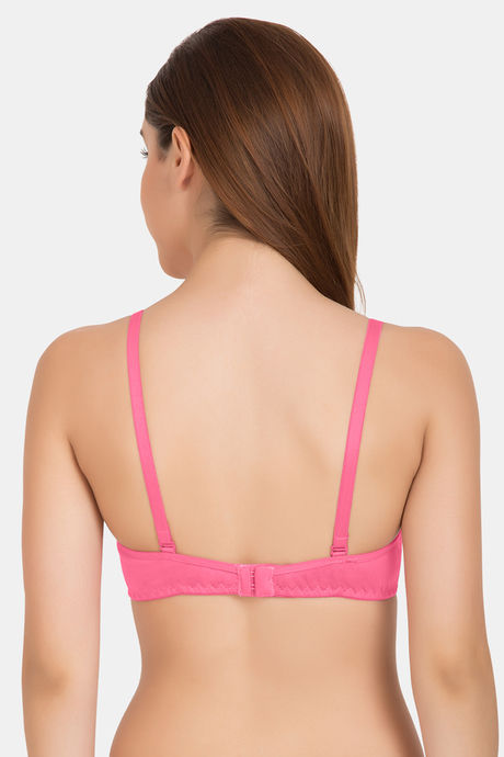 Tweens Double Layered Non-Wired Full Coverage T-Shirt Bra - Baby Pink — image 2